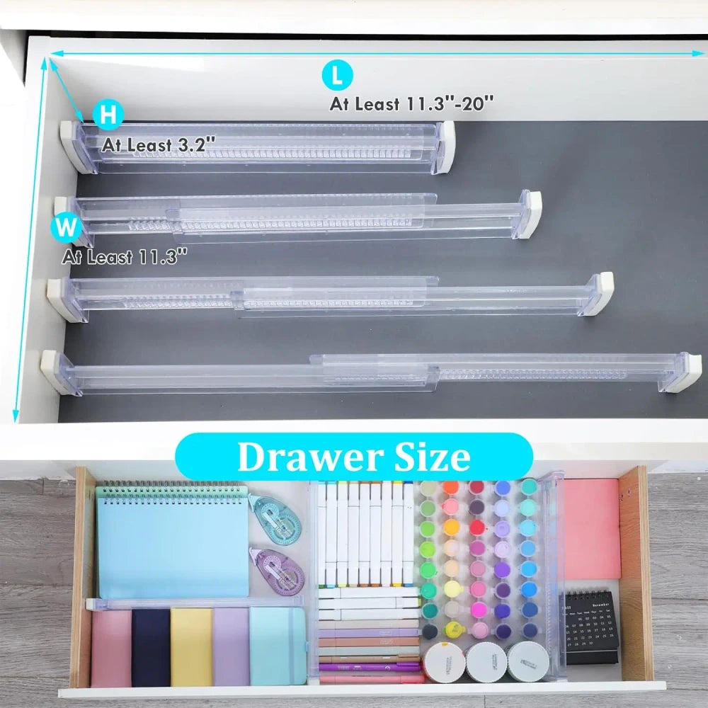 Expandable Drawer Organizers 6-Pack